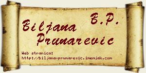 Biljana Prunarević vizit kartica